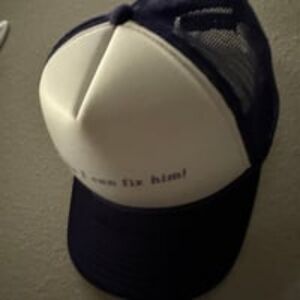 Stylish Two-Tone Cap with Quirky Text